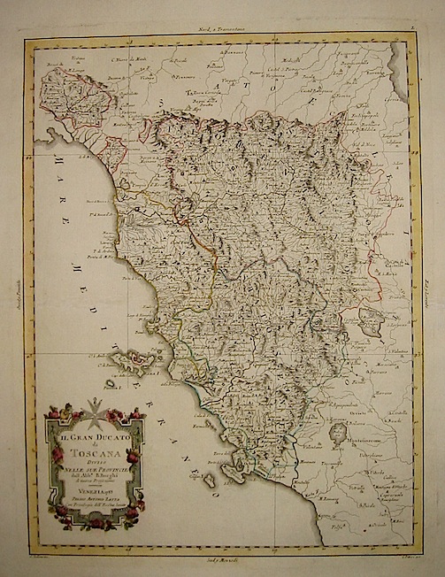 Zatta Antonio (1722-1804) Il Gran Ducato di Toscana diviso nelle sue provincie dall'Abate B. Borghi 1783 Venezia